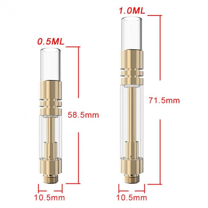 патрон 1000mg CBD Vape - Metal+Ceramic+Glass, Childproof функция замка